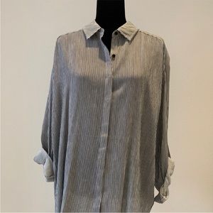 NWT Cupcakes and Cashmere striped button down shirt